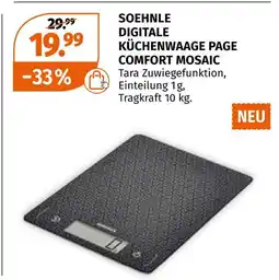 Müller Soehnle digitale küchenwaage page comfort mosaic Angebot