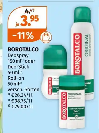 Müller Borotalco deospray Angebot