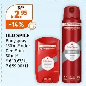 Müller Old spice bodyspray Angebot
