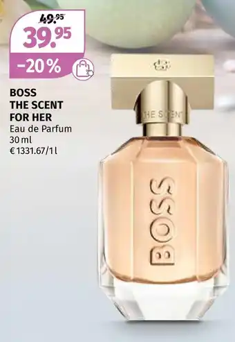 Müller Boss the scent for her Angebot