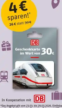 REWE Db geschenkkarte Angebot