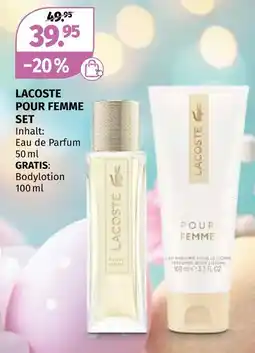 Müller Lacoste pour femme set Angebot