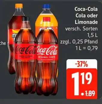 Marktkauf Coca-cola cola oder limonade Angebot