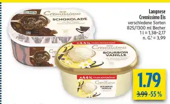 diska Langnese cremissimo schokolade Angebot