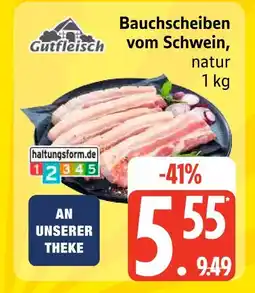 Edeka Gutfleisch bauchscheiben vom schwein, natur Angebot