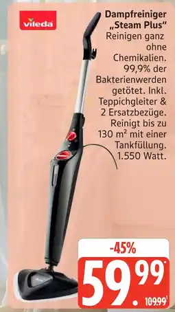 Marktkauf Vileda dampfreiniger steam plus Angebot