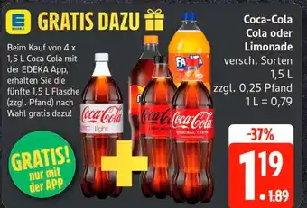 Edeka Coca-cola cola oder limonade Angebot