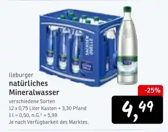 KONSUM Ileburger natürliches mineralwasser Angebot