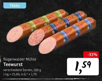 KONSUM Rügenwalder mühle teewurst Angebot
