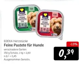 KONSUM Edeka herzstücke feine pastete für hunde Angebot