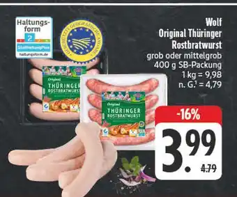 Edeka Wolf original thüringer rostbratwurst Angebot