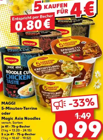 Kaufland MAGGI 5-Minuten-Terrine oder Magic Asia Noodles Angebot