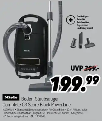 MEDIMAX Miele Boden-Staubsauger Complete C3 Score Black Power Line Angebot