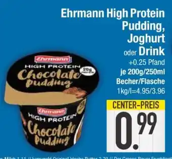 Edeka Ehrmann High Protein Pudding, Joghurt oder Drink Angebot
