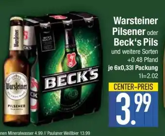Edeka Warsteiner Pilsener oder Beck‘s Pils Angebot