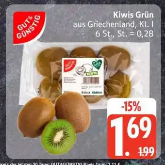 Edeka Kiwis, grün Angebot