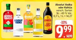 Edeka Absolut Vodka oder Kahlua Angebot