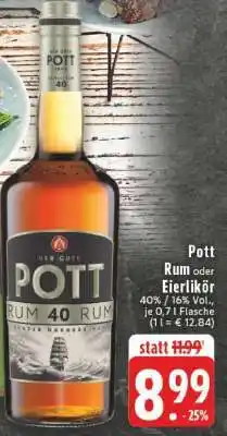 Edeka Pott Rum oder Eierlikör Angebot