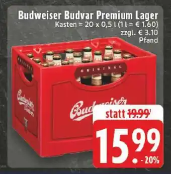 Edeka Budweiser Budvar Premium Lager Angebot