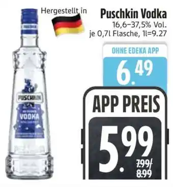Edeka Puschkin Vodka Angebot