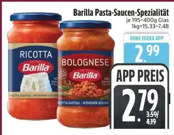 Edeka Barilla Pasta-Saucen-Spezialität Angebot