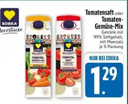 Edeka Tomatensaft oder Tomaten-Gemüse-Mix Angebot