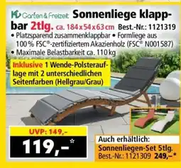Norma Sonnenliege klappbar 2tlg Angebot