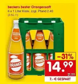 Netto Marken-Discount beckers bester Orangensaft Angebot