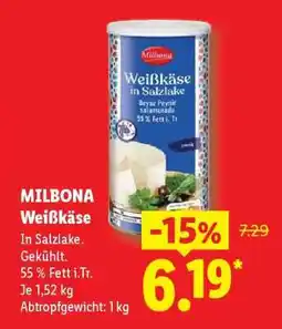 Lidl Milbona Weißkäse Angebot