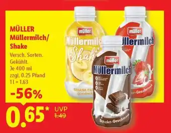 Lidl Müller Müllermilch/Shake Angebot