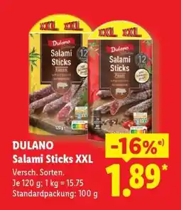 Lidl Dulano Salami Sticks XXL Angebot