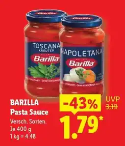 Lidl Barilla Pasta Sauce Angebot