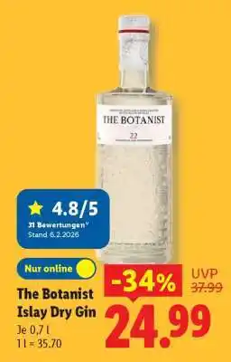 Lidl The Botanist Islay Dry Gin Angebot