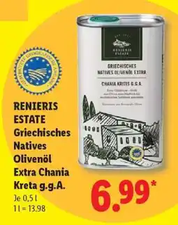 Lidl Renieris Estate Griechisches Natives Olivenöl Extra Chania Kreta g.g.A Angebot