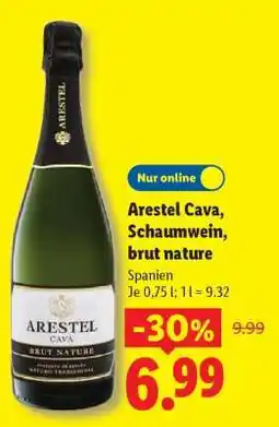 Lidl Arestel Cava, Schaumwein, brut nature Angebot