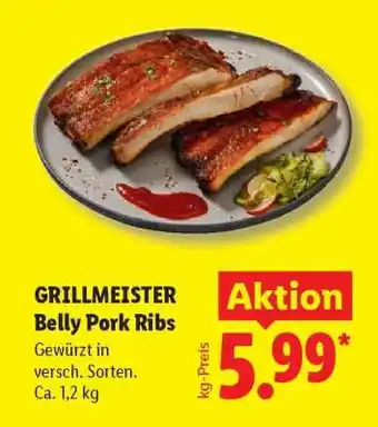 Lidl Grillmeister Belly Pork Ribs Angebot