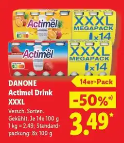 Lidl Danone Actimel Drink XXXL Angebot