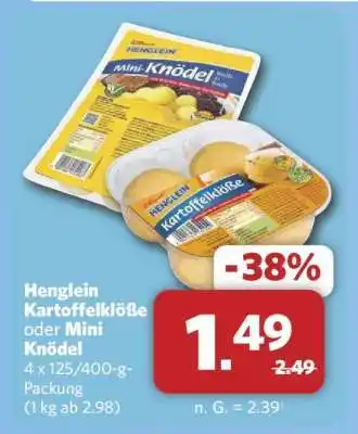 Combi Henglein Kartoffelklöße oder Mini Knödel Angebot
