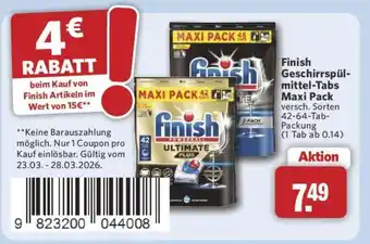 Combi Finish Geschirrspülmittel-Tabs Maxi Pack Angebot