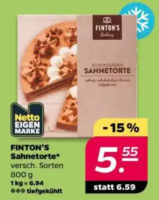 NETTO FINTON’S Sahnetorte Angebot