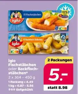 NETTO Iglo Fischstäbchen oder Backfischstäbchen Angebot