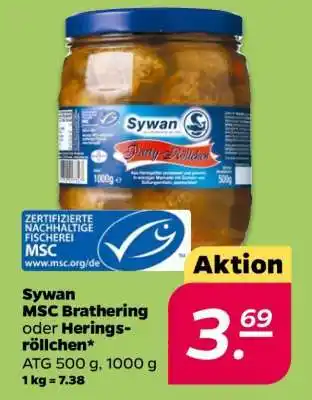 Netto Sywan MSC Brathering oder Heringsröllchen Angebot