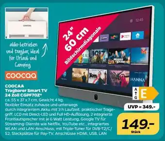 NETTO COOCAA Tragbarer Smart TV 24 Zoll CGPF70Z Angebot