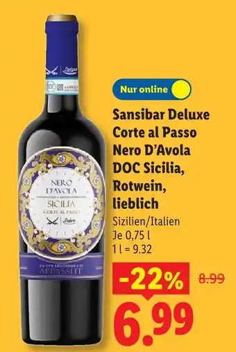 Lidl Sansibar deluxe corte al passo nero d’avola doc sicilia Angebot