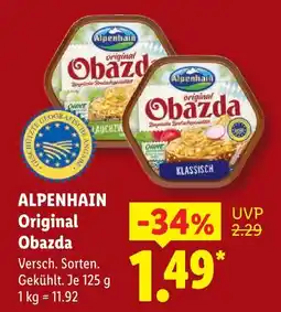 Lidl Alpenhain original obazda klassisch Angebot