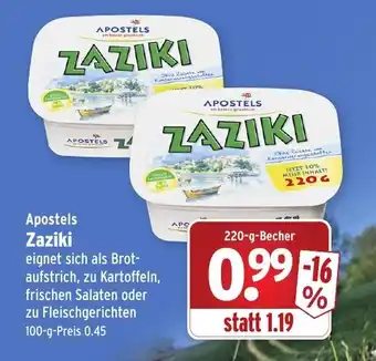 Wasgau Apostels Zaziki 220g Becher Angebot