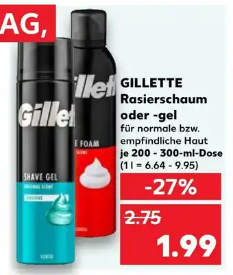 Kaufland Gillette rasierschaum Angebot