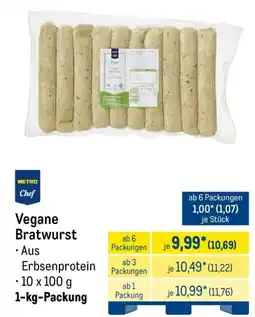 METRO METRO Chef Vegane Bratwurst Angebot