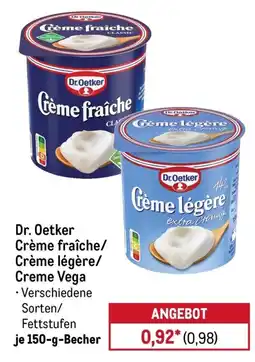 METRO Dr. Oetker Crème fraîche/ Crème légère/ Creme Vega Angebot