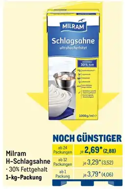 METRO Milram H-Schlagsahne Angebot